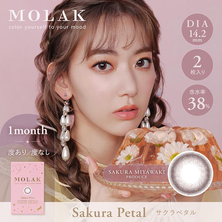 カラコン モラク マンスリー 1箱 2枚入り 度あり 度なし MOLAK カラーコンタクト 宮脇咲良|jjangcolorshop|02