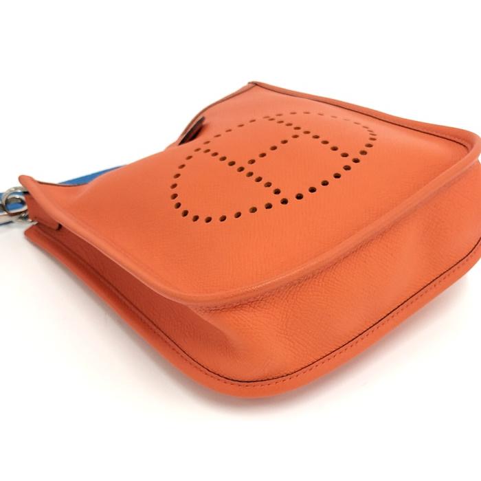 HERMES ショルダーバッグ エブリンTPM A刻印 レザー オレンジ HERMES（エルメス） ショルダーバッグ エブリンTPM A刻印 レザー