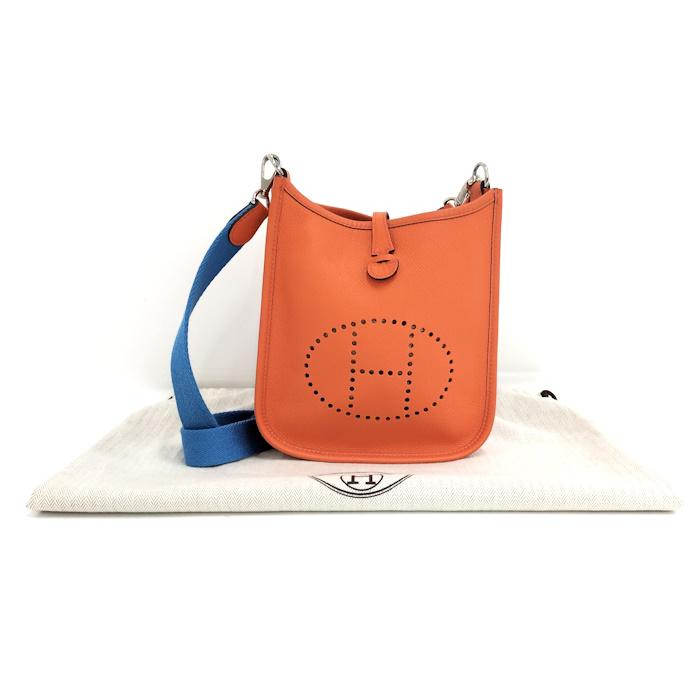 HERMES ショルダーバッグ エブリンTPM A刻印 レザー オレンジ HERMES（エルメス） ショルダーバッグ エブリンTPM A刻印 レザー