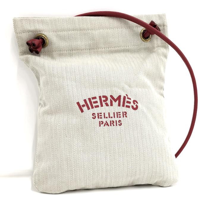 HERMES アリーヌPM ショルダーバッグ キャンバス ベージュ（HERMES  