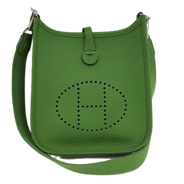 HERMES エブリンTPM ショルダーバッグ レザー ヴェールユッカ グリーン 