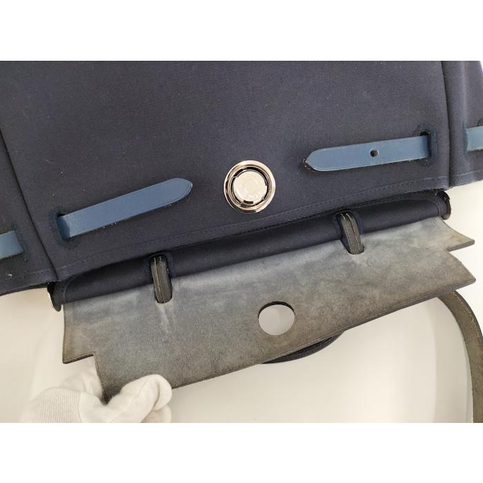 HERMES エールバッグ 2WAYショルダーバッグ ネイビー □F刻印