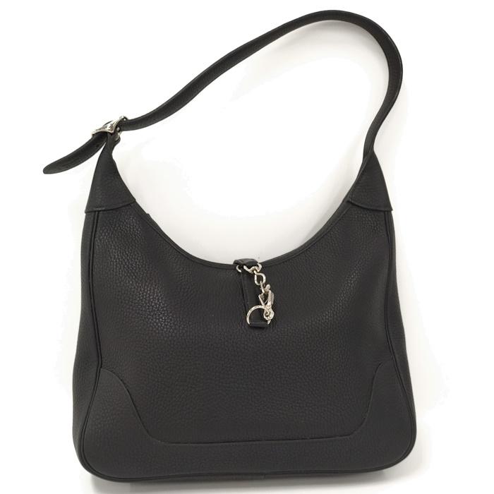 HERMES トリム31 ショルダーバッグ トリヨンレザー ブラック □H刻印  