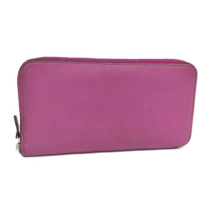 HERMES ラウンドファスナー長財布 アザップロング シルクイン レザー  