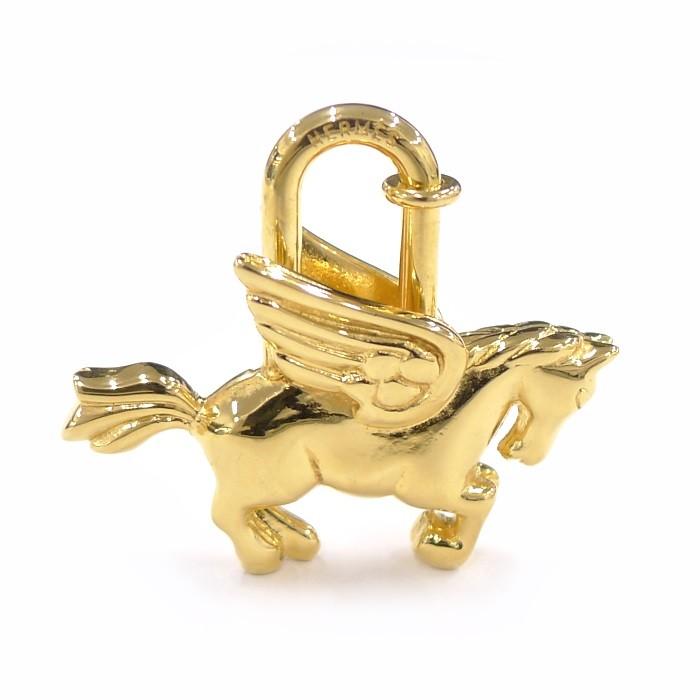2年保証 ゴールド 1993年限定 ペガサス カデナ 南京錠 エルメス 中古 ゴールド 錠 美品 Hermes 財布 帽子 ファッション小物 Hermandad Estrella Org