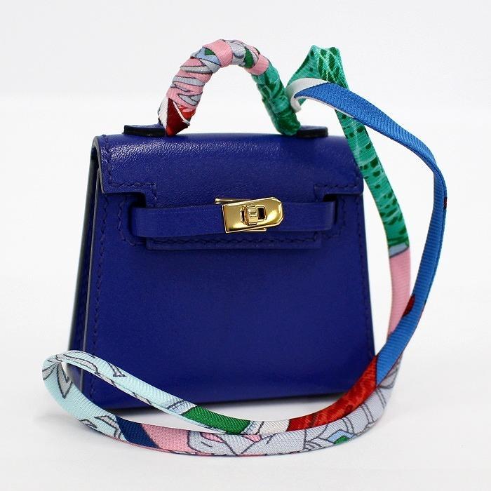 HERMES 【中古】 エルメス ミニミニ ケリー ツイリー バッグチャーム 