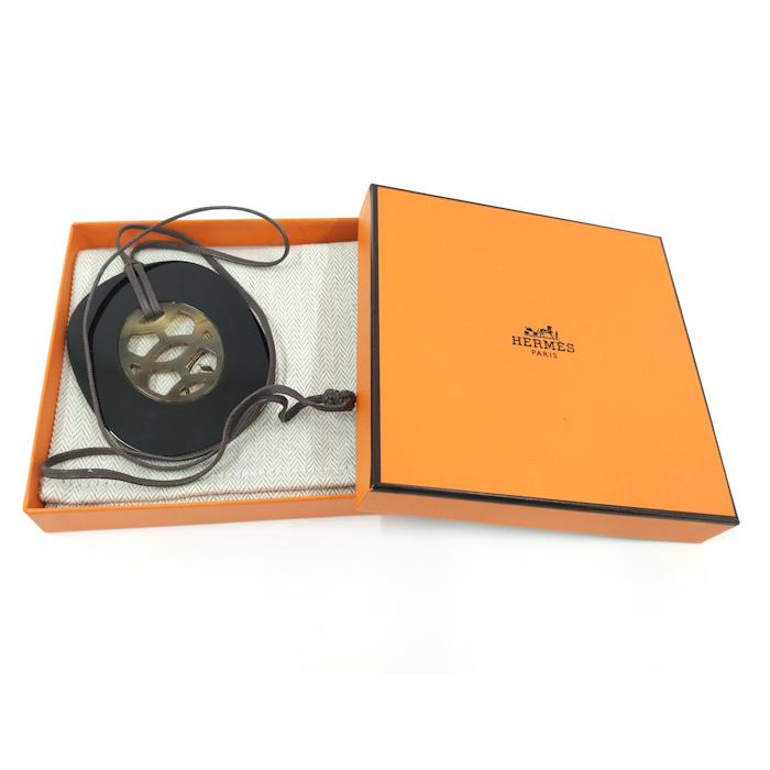 HERMES（エルメス） ネックレス リフトGM バッファローホーン レザー