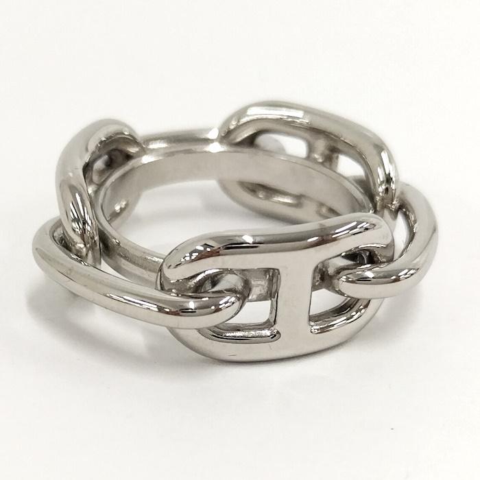 HERMES シェーヌダンクル スカーフリング メッキ シルバー : JJ  