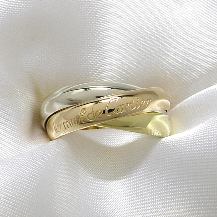 Cartier トリニティリング 750YG WG PG K18YG スリーカラーゴールド 