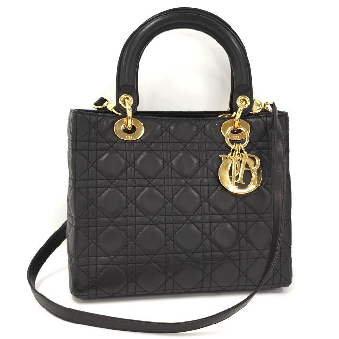 Christian Dior 2WAY ハンドバッグ レディディオール カナージュ 