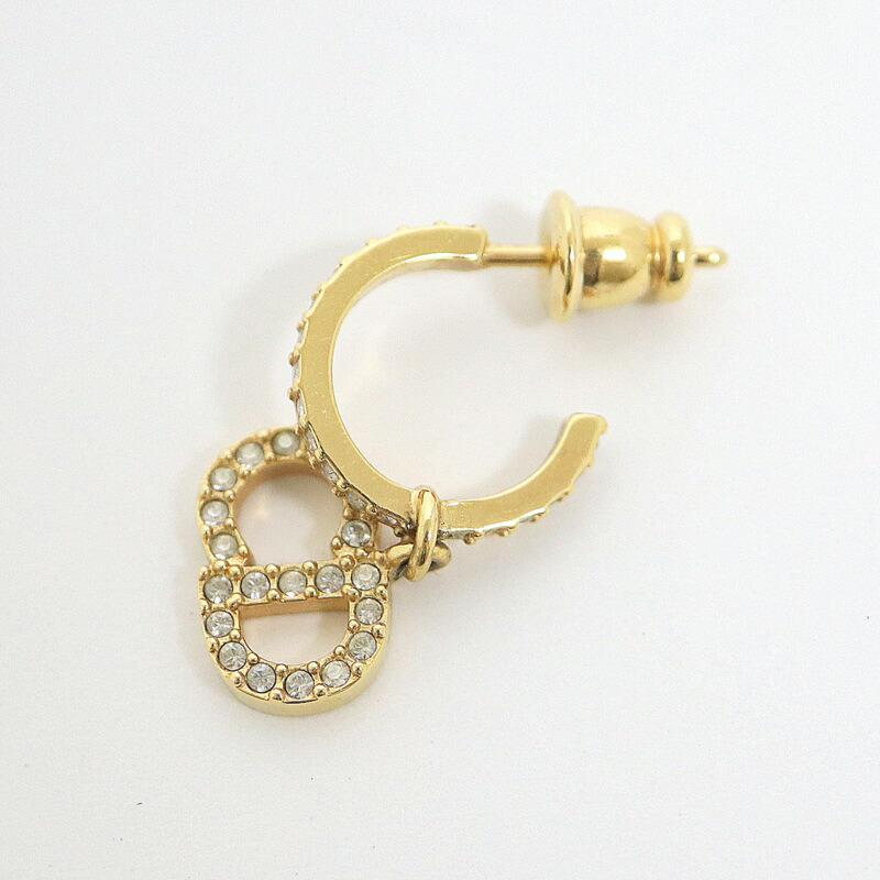 DIOR ディオール CLAIR D LUNE スイング・ピアス GP×ラインストーン