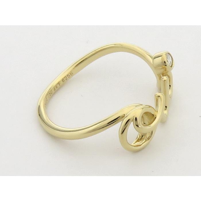 Christian Dior 【中古】Dior OUI リング 指輪 K18YG 1Pダイヤ Christian Dior 【中古】Dior OUI リング 指輪 K18YG 1Pダイヤ