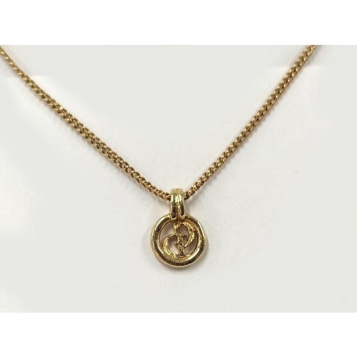 Christian Dior ネックレス ロゴモチーフ メッキ ゴールド_1