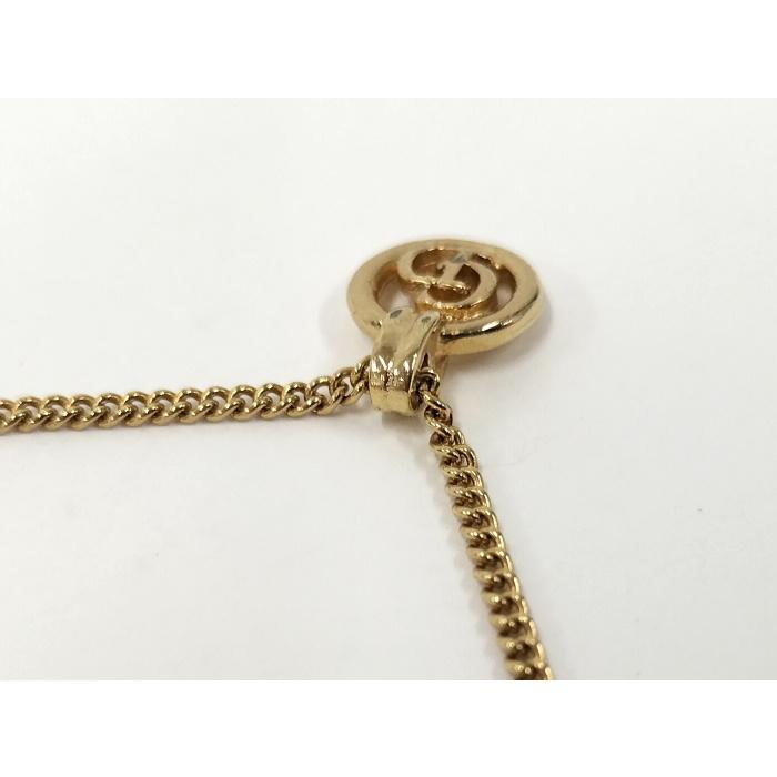 Christian Dior ネックレス ロゴモチーフ メッキ ゴールド_4