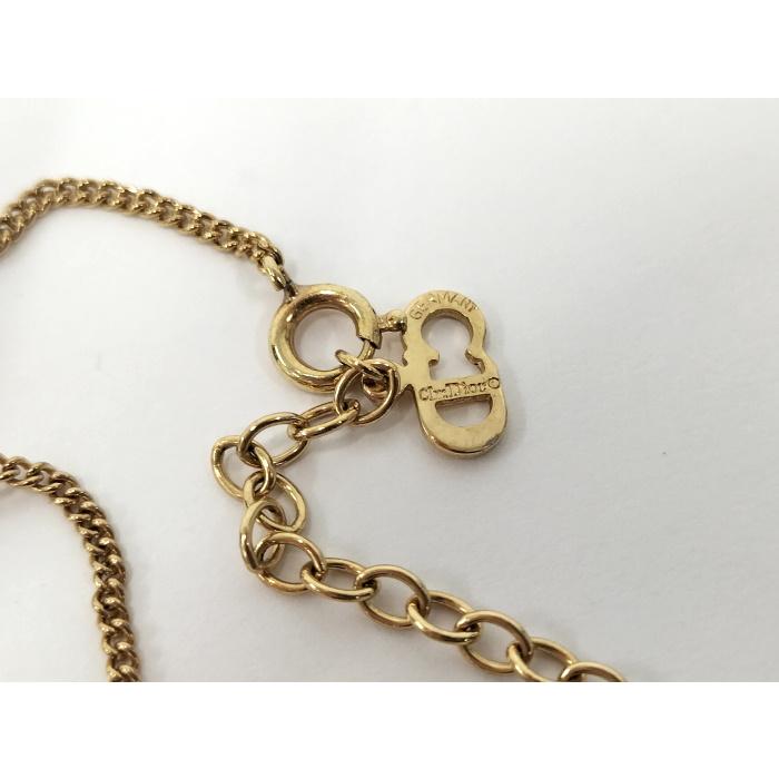Christian Dior ネックレス ロゴモチーフ メッキ ゴールド_5