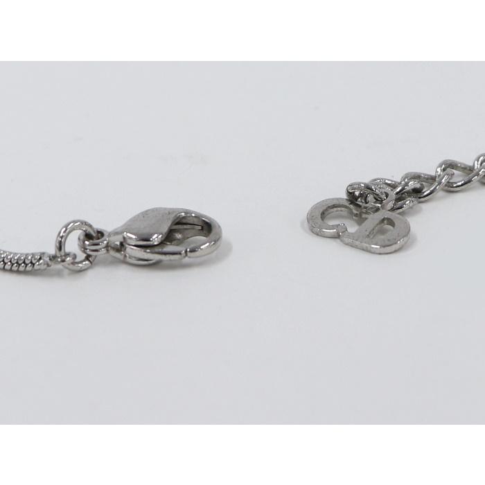 大人気！クリスチャン・ディオール　ネックレス　プレートトロッター　ラインストーン Christian Dior 【中古】Christian トロッター プレート