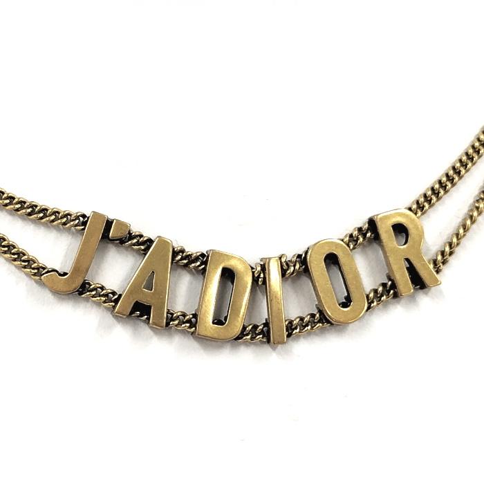 中古】Christian Dior JA DIORロゴ チョーカー ネックレス  