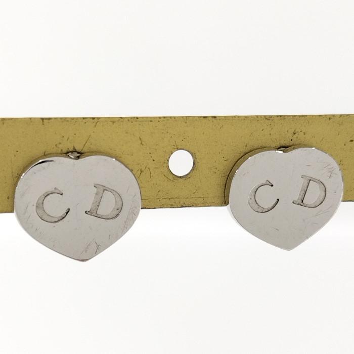 未使用に近い クリスチャンディオール ピアス ハート CDロゴ シルバー Christian Dior - 未使用に近い クリスチャンディオール ピアス