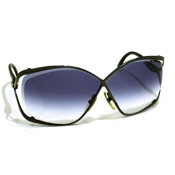 Christian Dior 【中古】Christian バタフライ サングラス ブラック 