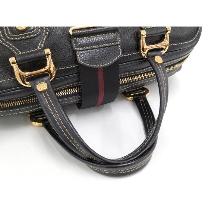 【中古】GUCCI ボストンバッグ アヴィアトリックス レザー ブラック 186232｜jjcollection2008｜05