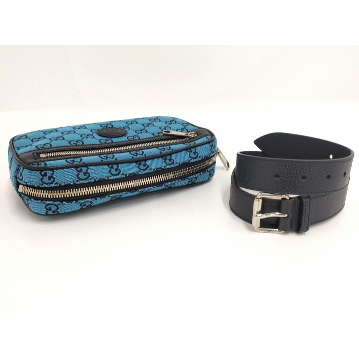 GUCCI ボディバッグ ウエストバッグ GGキャンバス ブルー 658657 GUCCI ボディバッグ ウエストバッグ GGキャンバス ブルー 658657