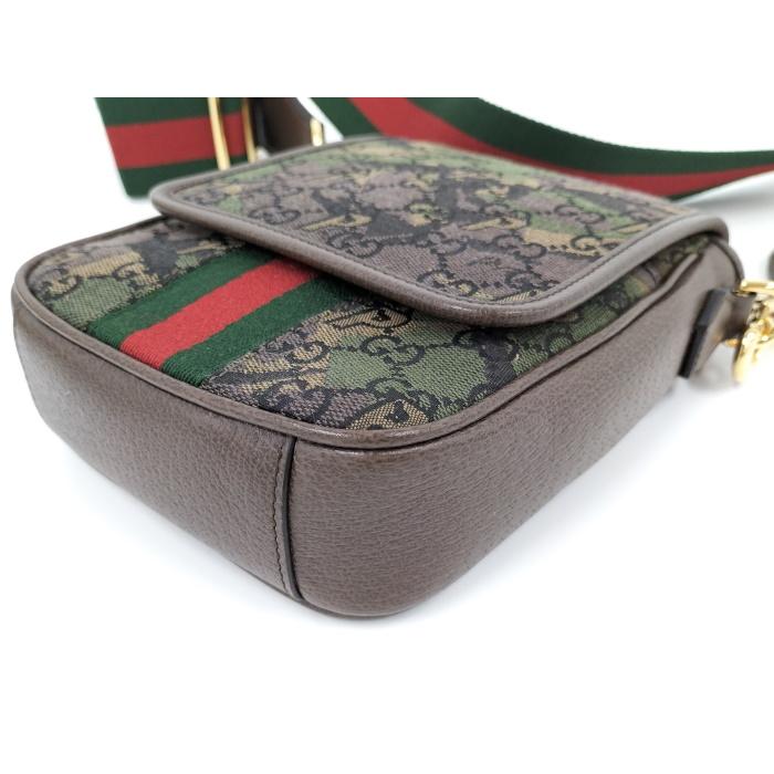 美品✨グッチ ボディバッグ GG キャンバス シェリーライン ブラウン グッチ(GUCCI)グッチ シェリーライン GGキャンバス ウエストバッグ