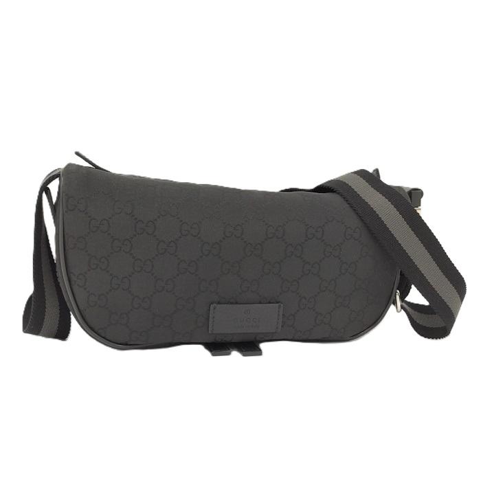 GUCCI ウエストバッグ ボディバッグ GGナイロン ブラック 449182 