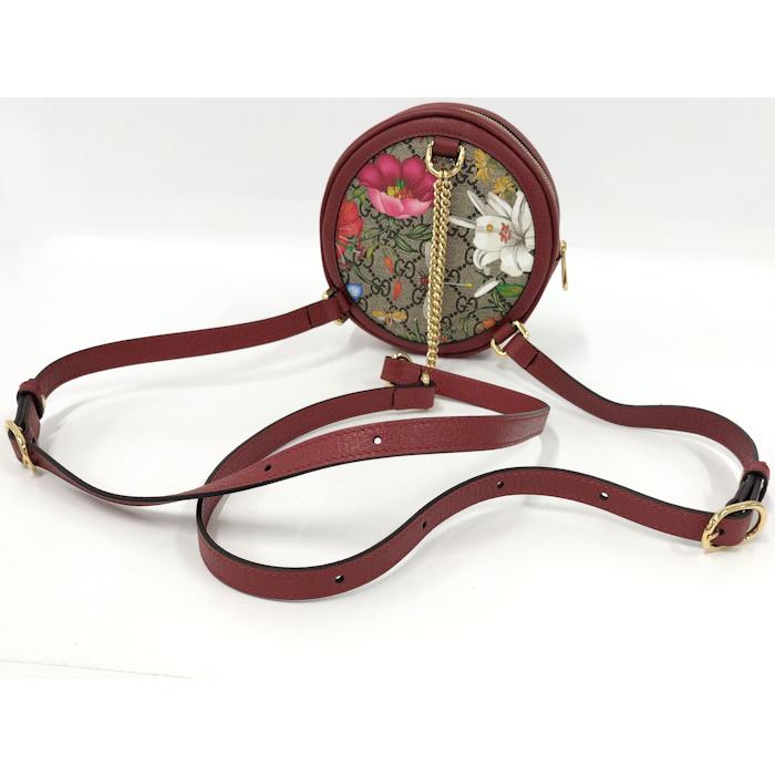 GUCCI オフィディア ミニ バックパック GGフローラ レザー PVC レッド  