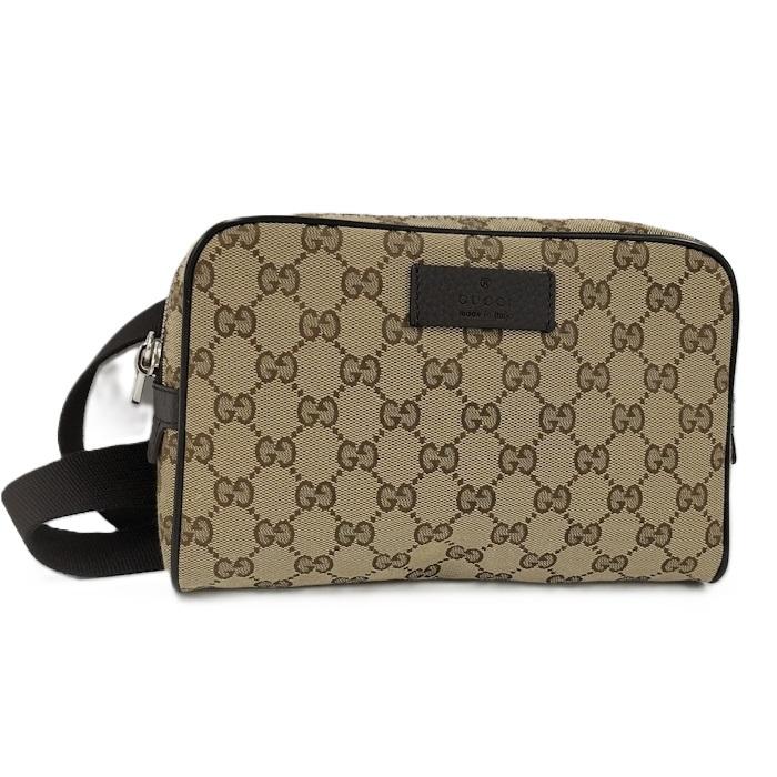 GUCCI GGキャンバス ウエストバッグ 449174 ベージュ ブラウン : JJ 