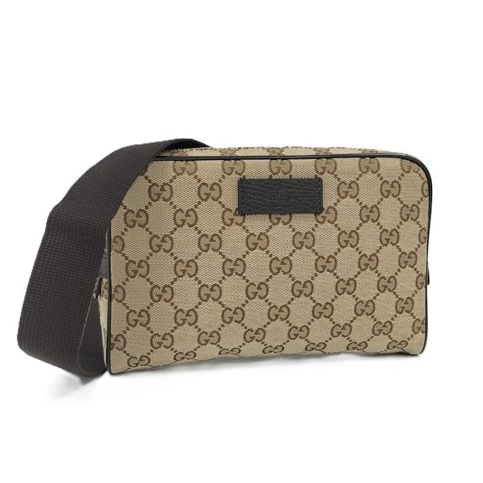 GUCCI ボディバッグ ウエストポーチ GG ブラウン 449174 GUCCI（グッチ） ウエストバッグ ボディバッグ GGキャンバス ブラウン