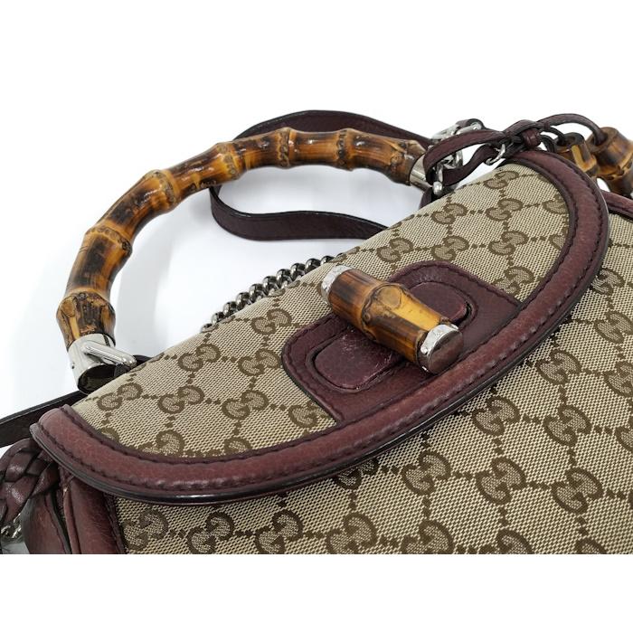 GUCCI（グッチ） GUCCI 2WAYショルダーバッグ バンブー GGキャンバス