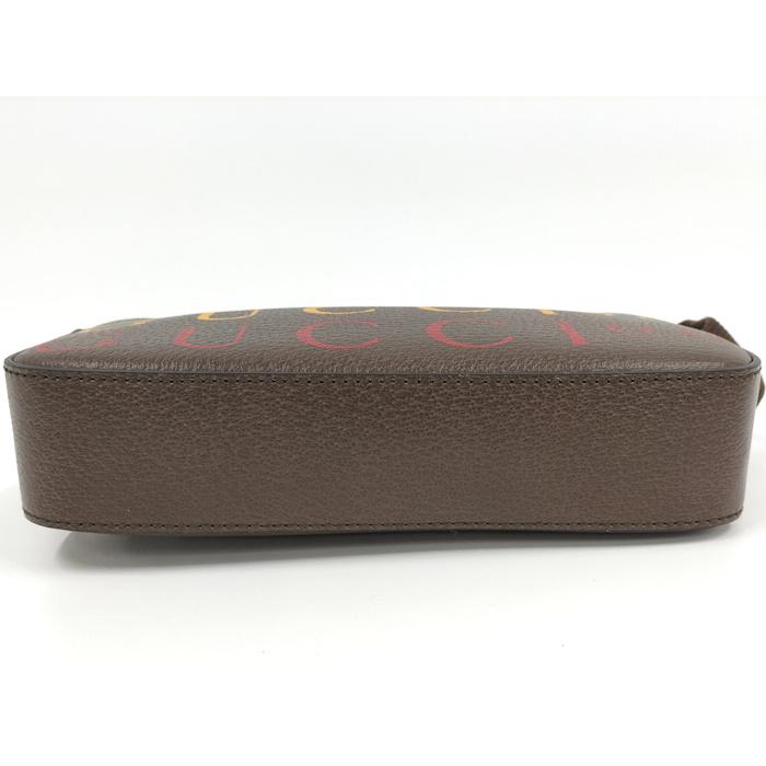 GUCCI（グッチ） ベルトバッグ 100周年記念 レザー ブラウン マルチ