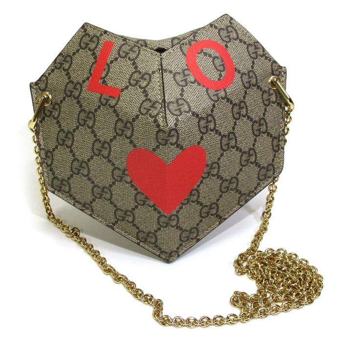 GG 【中古】GUCCI スモール ハート バッグ チェーン ショルダーバッグ  