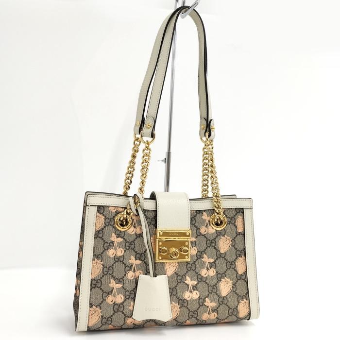 グッチ ショルダーバッグ GGスプリーム PVC ホワイト