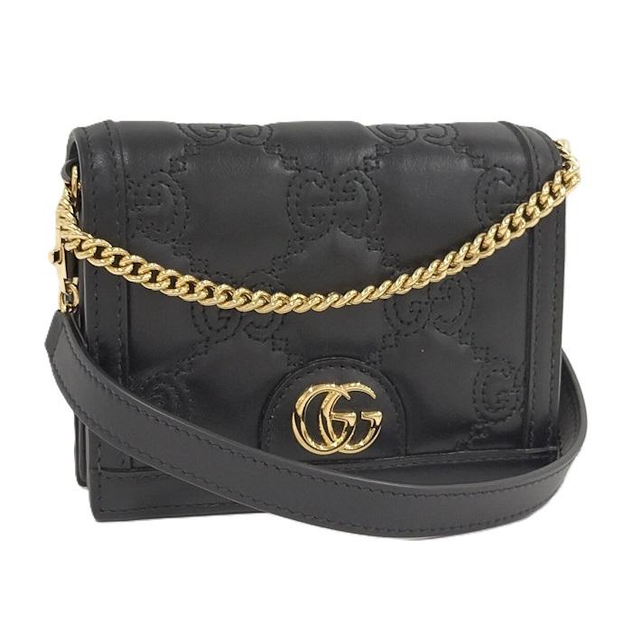 GG GUCCI 2WAY ミニ ショルダーバッグ キルティング レザー GG GUCCI 2WAY ミニ ショルダーバッグ キルティング レザー