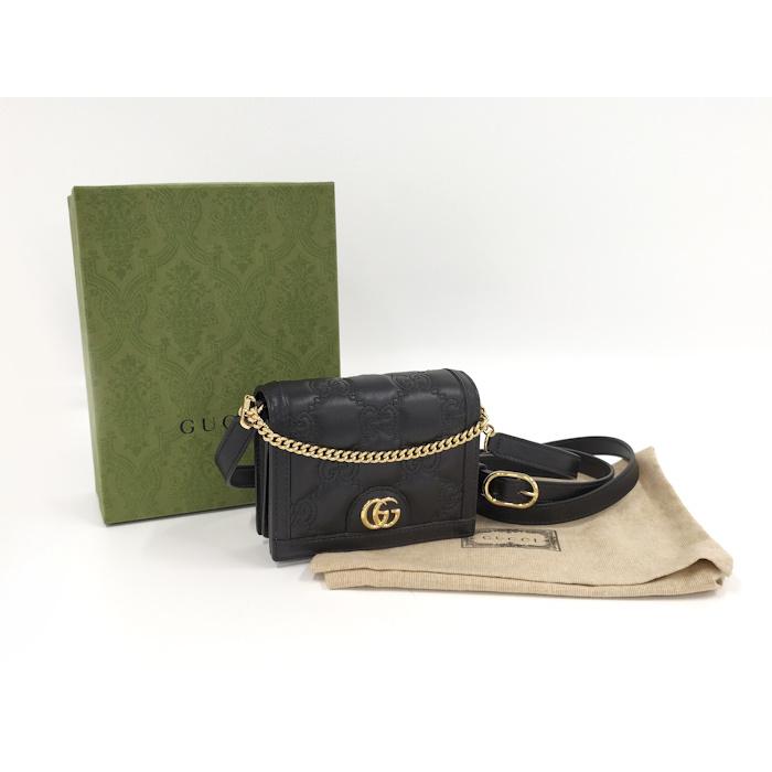 GG GUCCI 2WAY ミニ ショルダーバッグ キルティング レザー GG GUCCI 2WAY ミニ ショルダーバッグ キルティング レザー