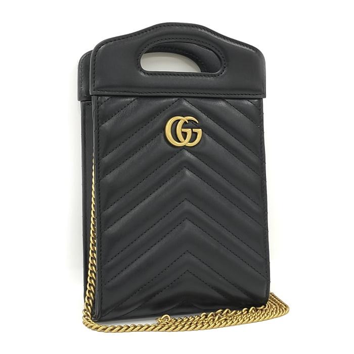 GUCCI（グッチ） ショルダーバッグ トップハンドル GGマーモント