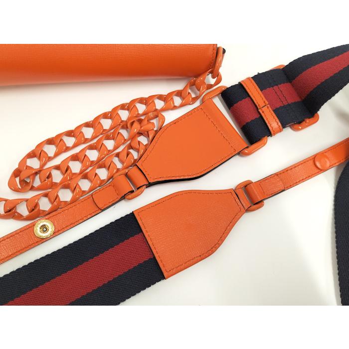 GUCCI ショルダーバッグ ホースビット オレンジ レザー 724713 GUCCI ショルダーバッグ ホースビット オレンジ レザー 724713