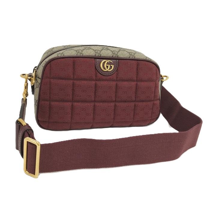 GUCCI オフィディア GGショルダーバッグ　ボルドー GUCCI（グッチ） オフィディアGG ショルダーバッグ ボルドー ベージュ