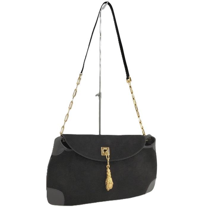 GUCCI タイガーヘッド ワン ショルダーバッグ ゴールド金具 レザー 