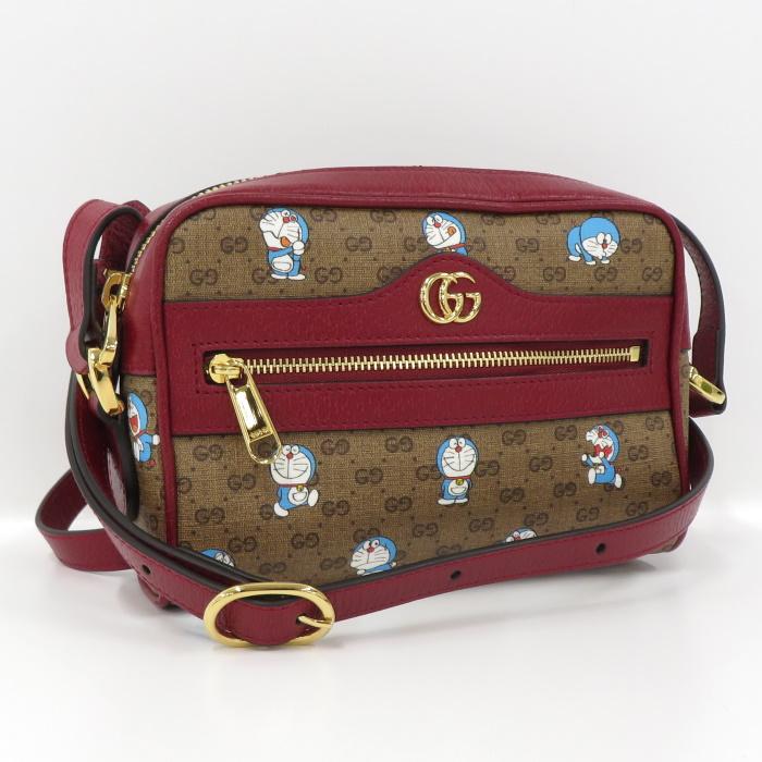 GUCCI 【中古】GUCCI ドラえもんコラボ GGスプリーム ショルダーバッグ  