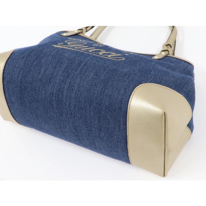 GUCCI 【中古】グッチ グッチクラフト トートバッグ デニム