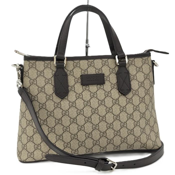 GUCCI グッチ 429019 2WAY ショルダーバッグ GGスプリーム PVC ハンドバッグ ベージュ レディース GUCCI（グッチ） GUCCI 2WAYショルダーバッグ GGスプリーム ベージュ