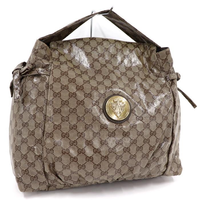 ✨美品 GUCCI レザー ヒステリア クレスト GG シマ ハンドバッグ 正規品】GUCCI バッグ GGクリスタル ヒステリア