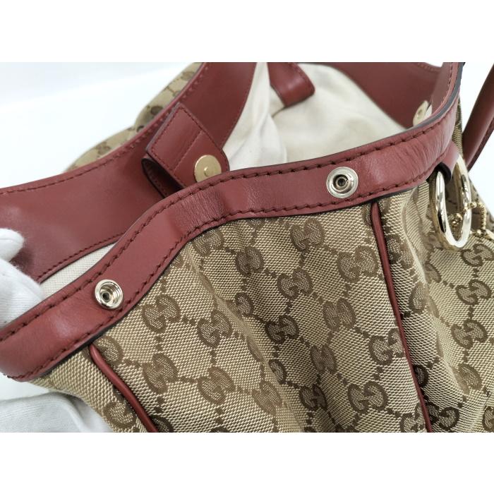 GUCCI 【中古】GUCCI トートバッグ スーキー GGキャンバス