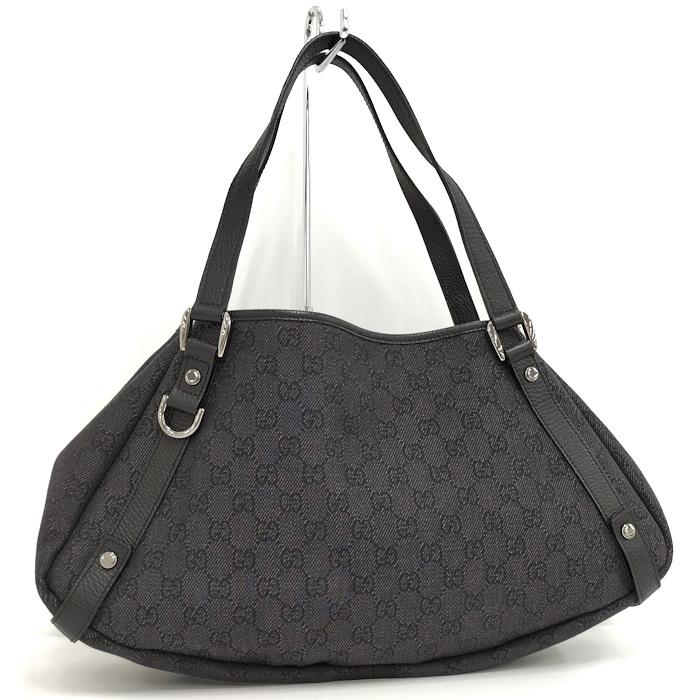 中古】GUCCI アビー トートバッグ GGキャンバス ブラック 