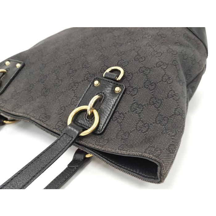 GUCCI（グッチ） トートバッグ GGキャンバス レザー ブラック : JJ