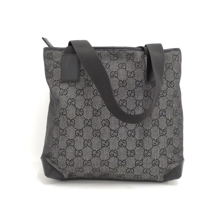 GUCCI 【中古】GUCCI トートバッグ GGキャンバス レザー