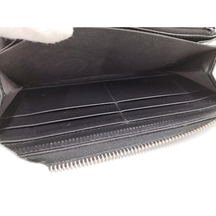 GUCCI ラウンドファスナー長財布 グッチシマレザー ブラック
