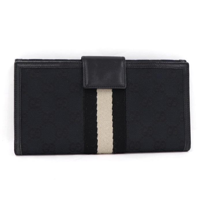 中古】 グッチ 長財布 035.0416.2180 ウェブライン GGキャンバス
